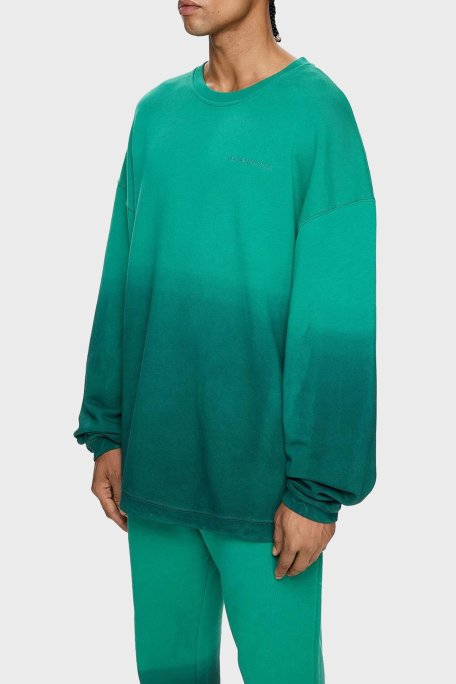 Les Benjamins Pamuklu Oversize Bisiklet Yaka Erkek Sweat LB24FWESSMUSW-304 YEŞİL - Les Benjamins