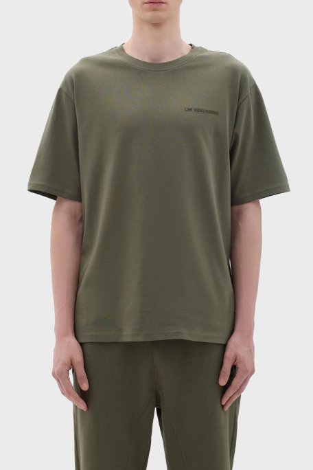 Les Benjamins Pamuklu Oversize Bisiklet Yaka Erkek T Shirt B23FWCLAMUTS-405 YEŞİL - Les Benjamins