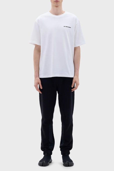 Les Benjamins Pamuklu Oversize Bisiklet Yaka Erkek T Shirt LB23FWCLAMUTS-403 BEYAZ - Les Benjamins (1)