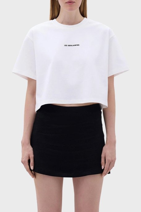 Les Benjamins Pamuklu Oversize Fit Bayan T Shirt LB23FWCLAFUTS-409 BEYAZ - Les Benjamins