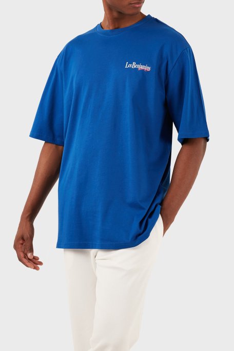 Les Benjamins Pamuklu Oversize Fit Bisiklet Yaka Erkek T Shirt LB24SSKISMUTS-027 SAKS - Les Benjamins