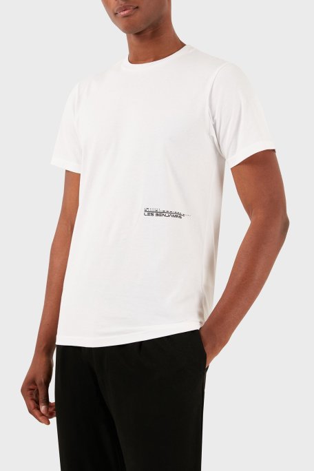 Les Benjamins Pamuklu Regular Fit Bisiklet Yaka Erkek T Shirt LB24SSKISMUTS-001 BEYAZ - Les Benjamins (1)