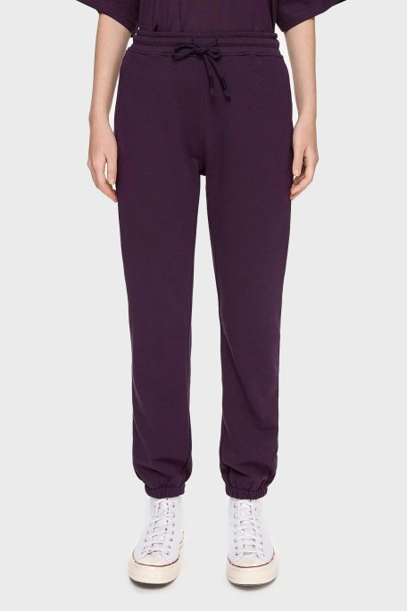 Les Benjamins Pamuklu Regular Fit Cepli Jogger Spor Bayan Pantolon LB24FWESSFUSP-303 MOR - Les Benjamins