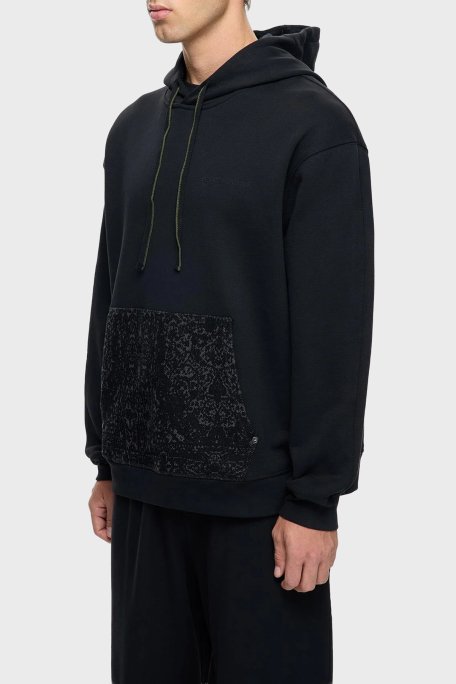 Les Benjamins Pamuklu Regular Fit Kapüşonlu Erkek Sweat LB25FWCLAMUHD-401 SİYAH - Les Benjamins