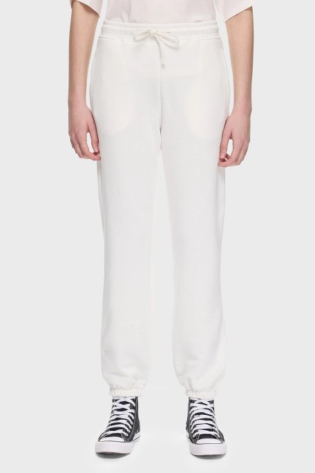 Les Benjamins Pamuklu Regular Fit Normal Bel Lastikli Paça Bayan Pantolon LBNOOSESSFUSP-306 BEYAZ - Les Benjamins