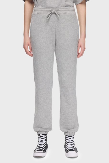 Les Benjamins Pamuklu Regular Fit Normal Bel Lastikli Paça Bayan Pantolon LBNOOSESSFUSP-308 GRİ - Les Benjamins