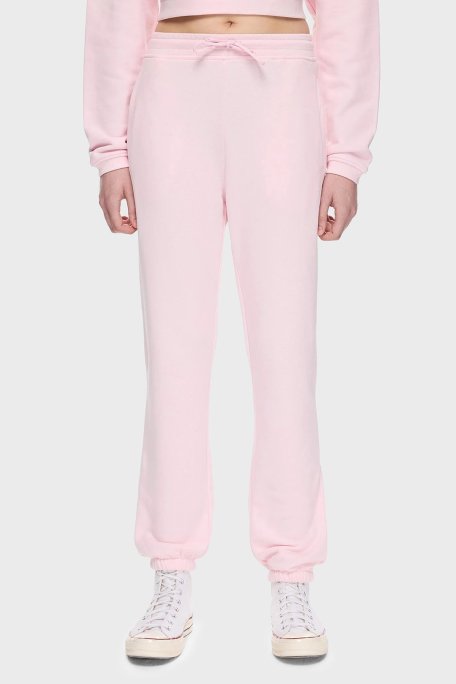 Les Benjamins Pamuklu Regular Fit Normal Bel Lastikli Paça Bayan Pantolon LBNOOSESSFUSP-312 PEMBE - Les Benjamins