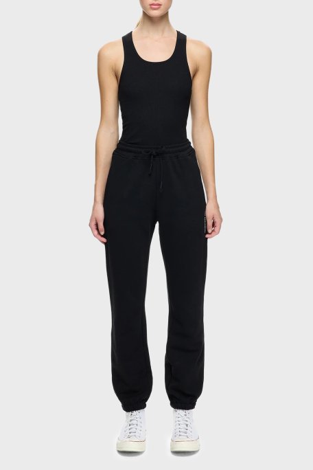 Les Benjamins Pamuklu Regular Fit Normal Bel Ribanalı Paça Jogger Bayan Pantolon LBNOOSCORFUSP-307 SİYAH - Les Benjamins (1)