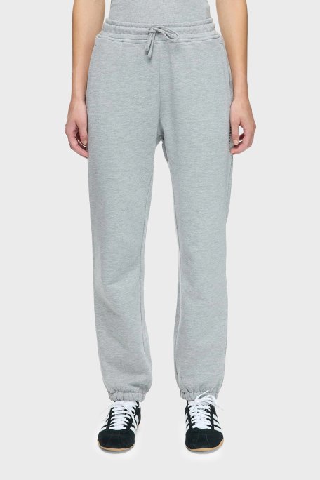 Les Benjamins Pamuklu Regular Fit Normal Bel Ribanalı Paça Jogger Bayan Pantolon LBNOOSCORFUSP-308 AÇIK GRİ - Les Benjamins