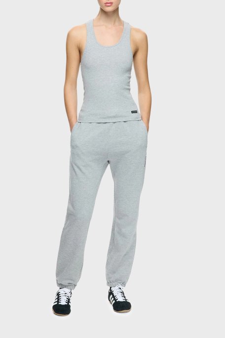 Les Benjamins Pamuklu Regular Fit Normal Bel Ribanalı Paça Jogger Bayan Pantolon LBNOOSCORFUSP-308 AÇIK GRİ - Les Benjamins (1)