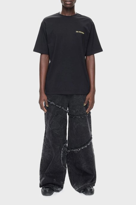 Les Benjamins Pamuklu Relaxed Fit Bisiklet Yaka Erkek T Shirt LB24FWEAPMUTS-014 SİYAH - Les Benjamins