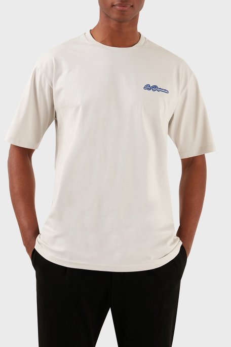 Les Benjamins Pamuklu Relaxed Fit Bisiklet Yaka Erkek T Shirt LB24SSKISMUTS-006 Kil - Les Benjamins (1)