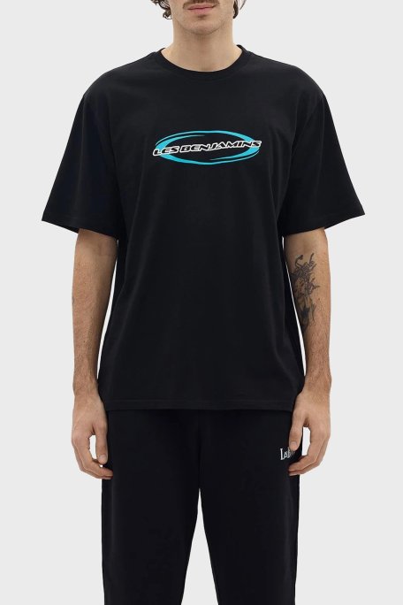 Les Benjamins Pamuklu Relaxed Fit Bisiklet Yaka Erkek T Shirt LB24SSKISMUTS-009 SİYAH - Les Benjamins