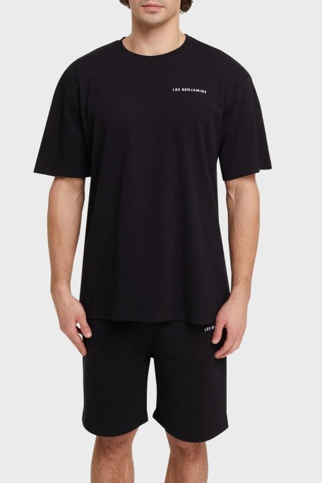 Les Benjamins Regular Fit Bisiklet Yaka % 100 Pamuk Erkek T Shirt LB21SSCORMUTS-006 SİYAH - Les Benjamins