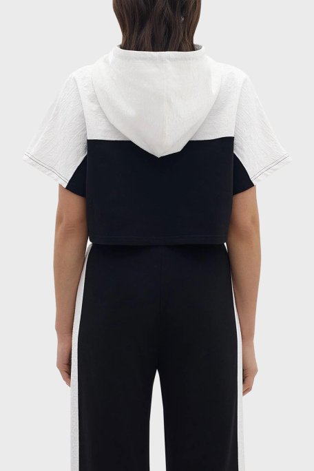 Les Benjamins Relaxed Fit Kapüşonlu Crop Bayan Sweat LB24SSKISFUHD-006 SİYAH - Les Benjamins (1)