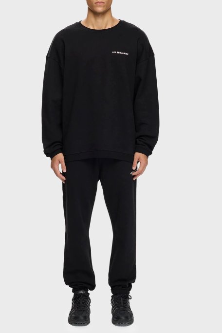 Les Benjamins Sırt Baskılı Pamuklu Relaxed Fit Bisiklet Yaka Erkek Sweat LB25FWTURMUSW-005 SİYAH - Les Benjamins (1)