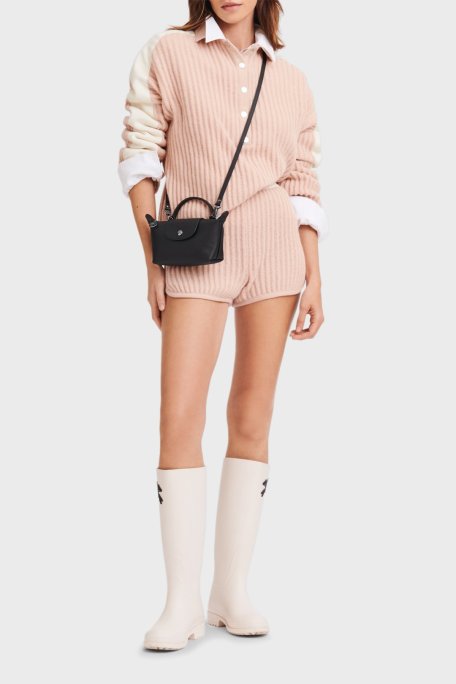 Longchamp Logolu Çıkarılabilir Askılı Mini Bayan Çanta 34205987 001 SİYAH - Longchamp (1)