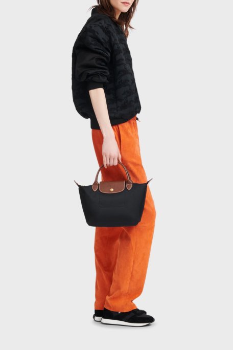 Longchamp Small Logolu Katlanabilen Tasarım Bayan Çanta L1621089 001 SİYAH - Longchamp (1)