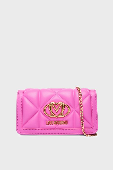 Love Moschino Çıkarılabilir Zincir Askılı Portföy Bayan Cüzdan JC5640PP1OLC0604 PEMBE - Love Moschino