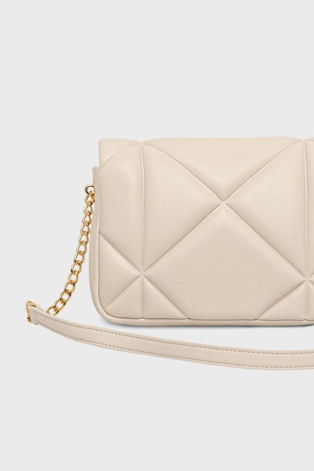 Love Moschino Kapitoneli Ayarlanabilir Zincir Askılı Bayan Çanta JC4084PP1NLC0110 BEJ - Love Moschino (1)