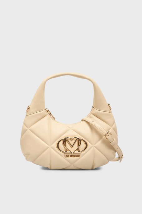 Love Moschino Kapitoneli Çıkarılabilir Askılı Bayan Çanta JC4039PP1OLC0129 BEJ - Love Moschino