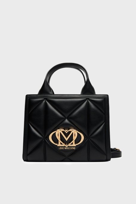 Love Moschino Kapitoneli Çıkarılabilir Askılı Bayan Çanta JC4081PP1OLC0000 SİYAH - Love Moschino