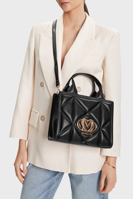 Love Moschino Kapitoneli Çıkarılabilir Askılı Bayan Çanta JC4081PP1OLC0000 SİYAH - Love Moschino (1)