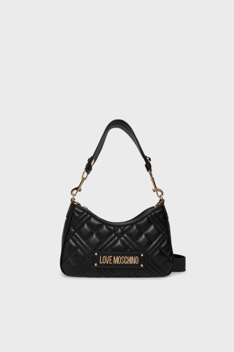 Love Moschino Kapitoneli Çıkarılabilir Askılı Bayan Çanta JC4152PP1NLA0000 SİYAH - Love Moschino