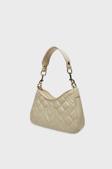 Love Moschino Kapitoneli Çıkarılabilir Askılı Bayan Çanta JC4152PP1NLA0110 BEJ - Love Moschino (1)