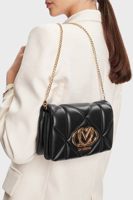 Love Moschino Kapitoneli Zincir Askılı Bayan Çanta JC4043PP1NLC0000 SİYAH - Love Moschino (1)