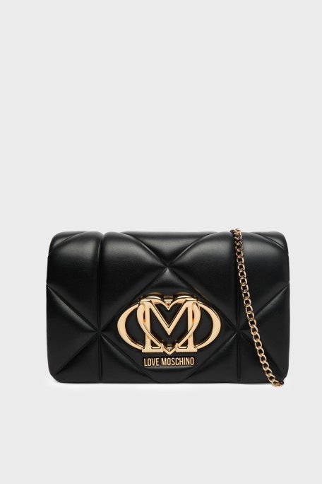 Love Moschino Kapitoneli Zincir Askılı Bayan Çanta JC4043PP1OLC0000 SİYAH - Love Moschino
