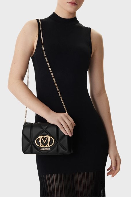 Love Moschino Kapitoneli Zincir Askılı Bayan Çanta JC4043PP1OLC0000 SİYAH - Love Moschino (1)