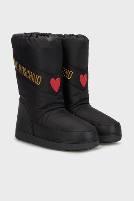 Love Moschino Logo Baskılı Bayan Kar Botu JA24032G0LISY000 SİYAH - Love Moschino (1)