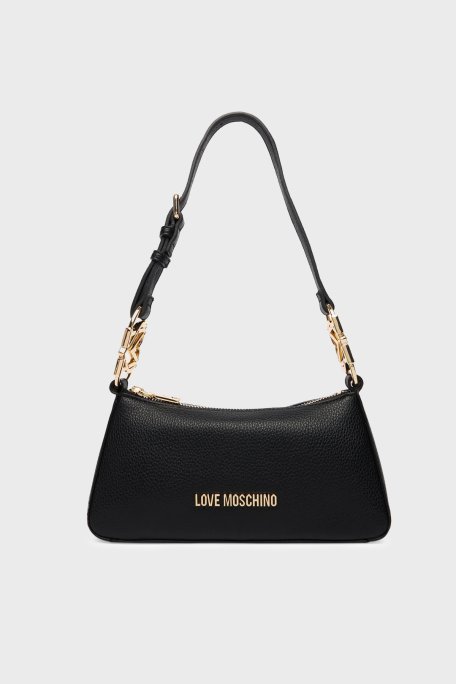 Love Moschino Logolu Ayarlanabilir Askılı Bayan Çanta JC4007PP1OLB0000 SİYAH - Love Moschino