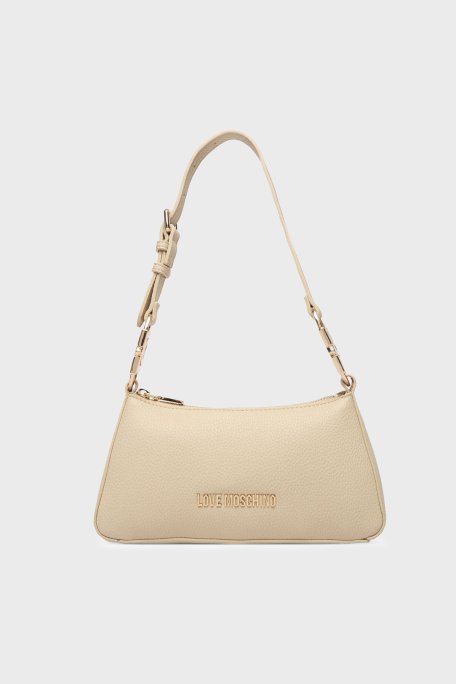 Love Moschino Logolu Ayarlanabilir Askılı Bayan Çanta JC4007PP1OLB0129 BEJ - Love Moschino