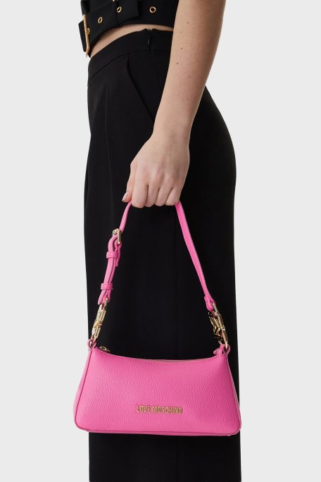 Love Moschino Logolu Ayarlanabilir Askılı Bayan Çanta JC4007PP1OLB0604 PEMBE - Love Moschino (1)