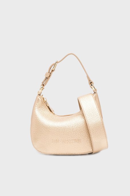 Love Moschino Logolu Ayarlanabilir Askılı Bayan Çanta JC4019PP1ILT190A GOLD - Love Moschino