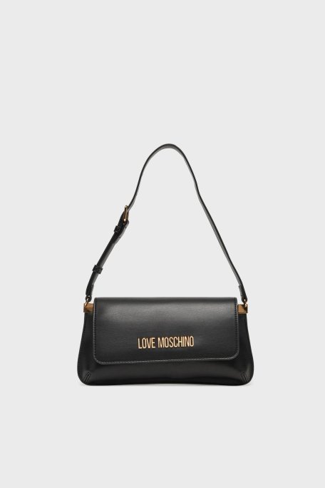 Love Moschino Logolu Ayarlanabilir Askılı Bayan Çanta JC4058PP1NLO0000 SİYAH - Love Moschino