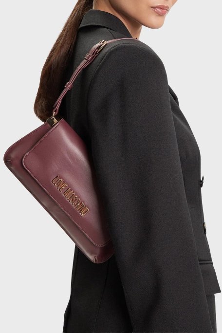 Love Moschino Logolu Ayarlanabilir Askılı Bayan Çanta JC4058PP1NLO0552 MOR - Love Moschino (1)