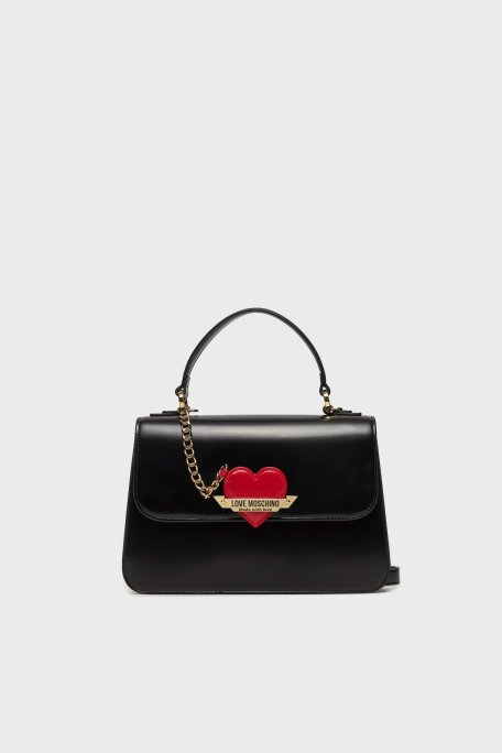 Love Moschino Logolu Ayarlanabilir Askılı Bayan Çanta JC4138PP1LLM1000 SİYAH - Love Moschino