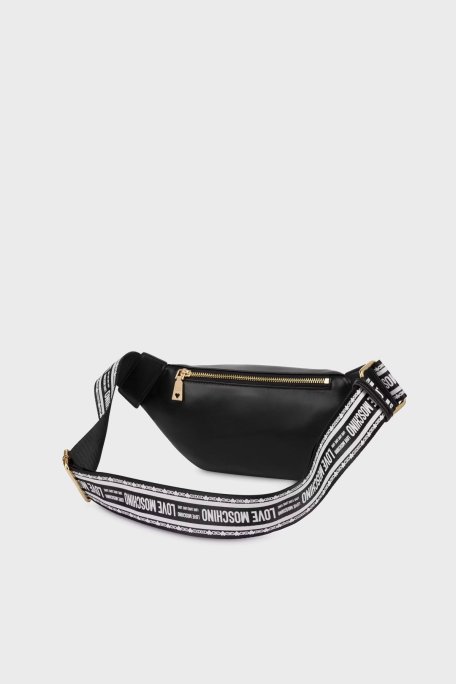 Love Moschino Logolu Ayarlanabilir Askılı Bayan Çanta JC4223PP0MKF0000 SİYAH - Love Moschino (1)