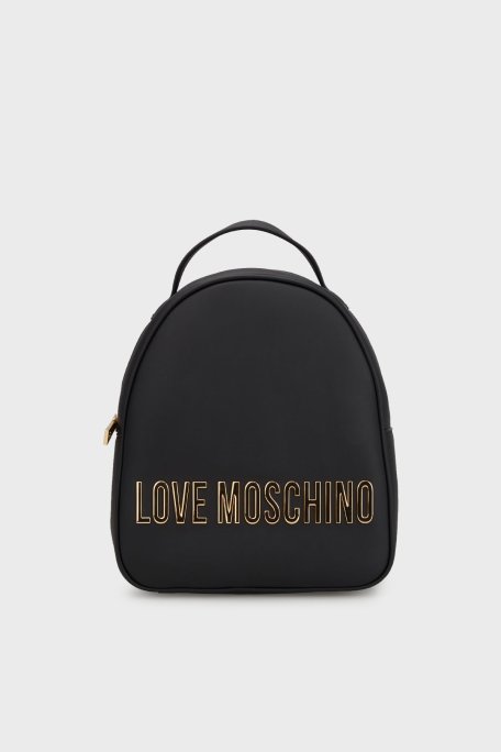 Love Moschino Logolu Ayarlanabilir Çift Askılı Bayan Sırt Çantası JC4197PP1MKD0000 SİYAH - Love Moschino