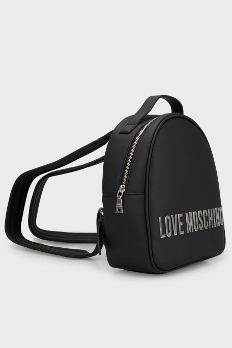 Love Moschino Logolu Ayarlanabilir Çift Askılı Bayan Sırt Çantası JC4197PP1MKD000B SİYAH - Love Moschino (1)