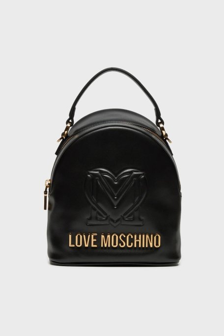 Love Moschino Logolu Ayarlanabilir Çift Askılı Bayan Sırt Çantası JC4361PP0LK1200A SİYAH - Love Moschino