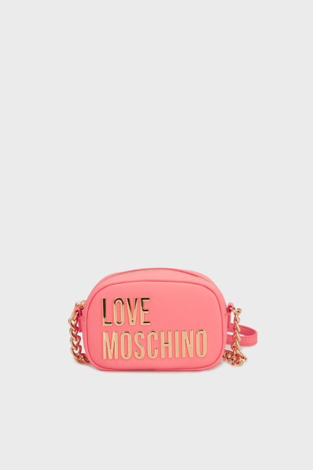 Love Moschino Logolu Ayarlanabilir Zincir Askılı Bayan Çanta JC4026PP1MKD0464 PEMBE - Love Moschino
