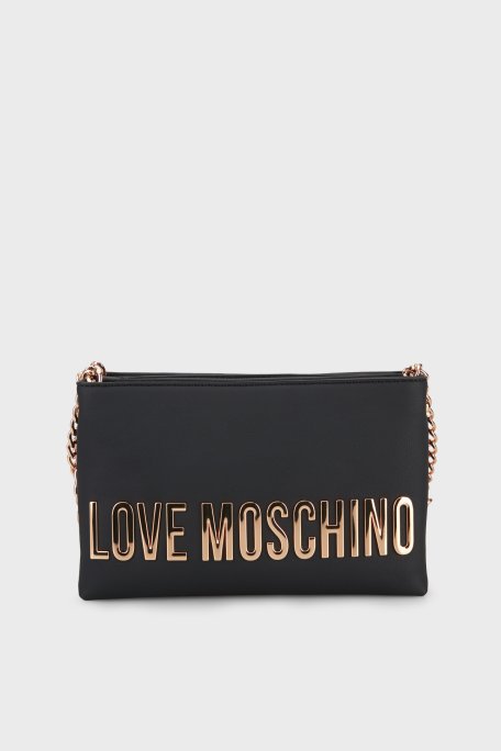 Love Moschino Logolu Ayarlanabilir Zincir Askılı Kadın Çanta JC4110PP1OKD0000 SİYAH - Love Moschino