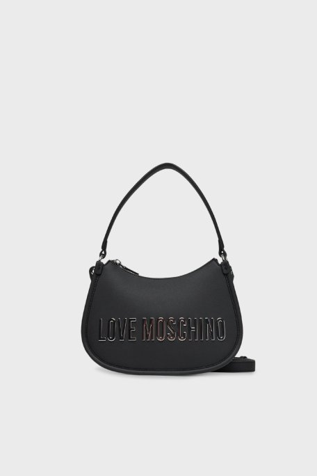 Love Moschino Logolu Çıkarılabilir Askı ve Tutma Saplı Bayan Çanta JC4027PP1NKD000B SİYAH - Love Moschino