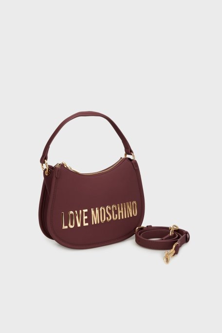 Love Moschino Logolu Çıkarılabilir Askı ve Tutma Saplı Bayan Çanta JC4027PP1NKD0552 MOR - Love Moschino
