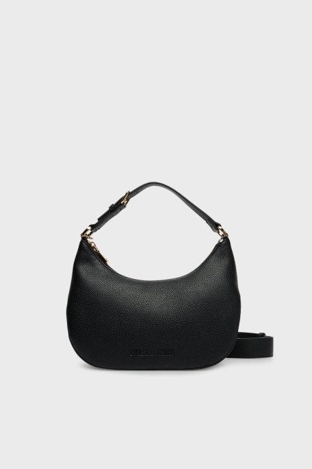 Love Moschino Logolu Çıkarılabilir Askılı Bayan Çanta JC4018PP1NLT0000 SİYAH - Love Moschino