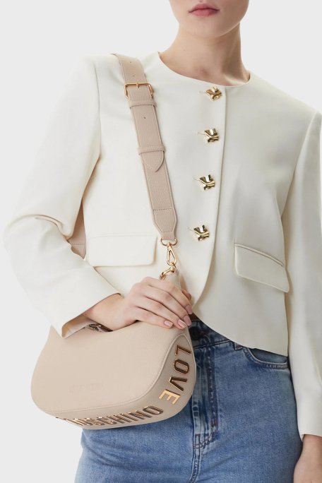 Love Moschino Logolu Çıkarılabilir Askılı Bayan Çanta JC4018PP1OLT0110 KREM - Love Moschino (1)
